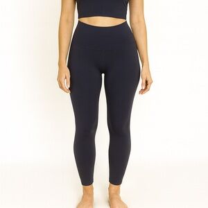 Fabletics Size Small Navy Blue Pure Luxe Oasis High-Waisted Pocket Leggings.